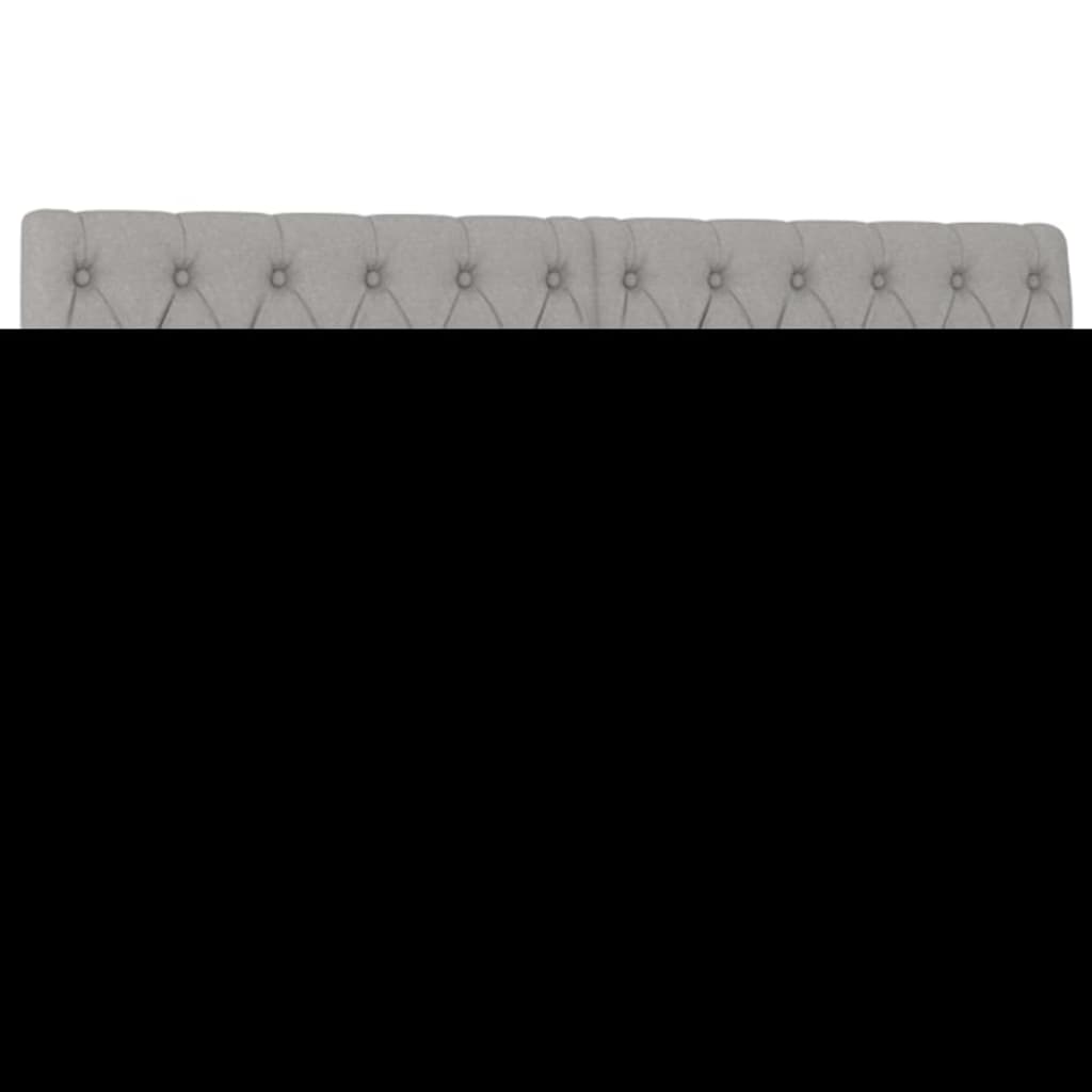 Giroletto a Molle con Materasso Grigio Chiaro 140x200cm Tessuto