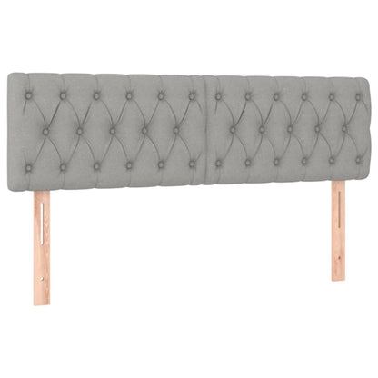 Giroletto a Molle con Materasso Grigio Chiaro160x200 cm Tessuto