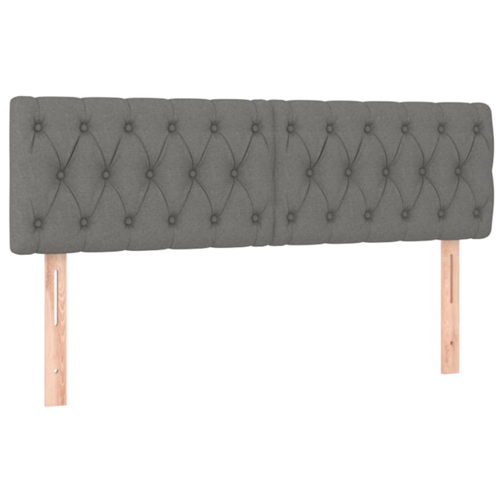 Giroletto a Molle con Materasso Grigio Scuro 160x200 cm Tessuto