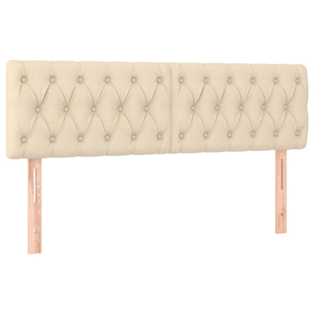 Giroletto a Molle con Materasso Crema 160x200 cm in Tessuto | homemem39