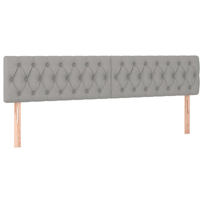Giroletto a Molle con Materasso Grigio Chiaro180x200 cm Tessuto