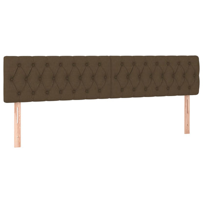 Giroletto a Molle con Materasso Marrone Scuro 180x200cm Tessuto | homemem39