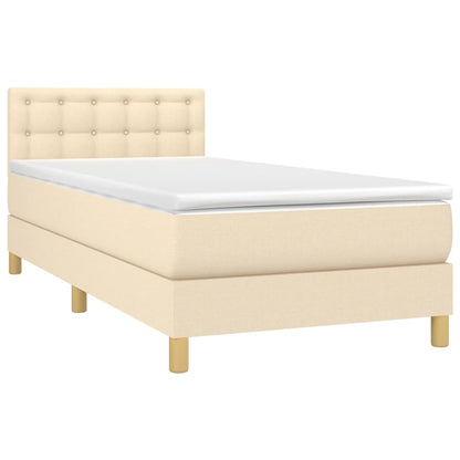 Giroletto a Molle con Materasso Crema 80x200 cm inTessuto | homemem39