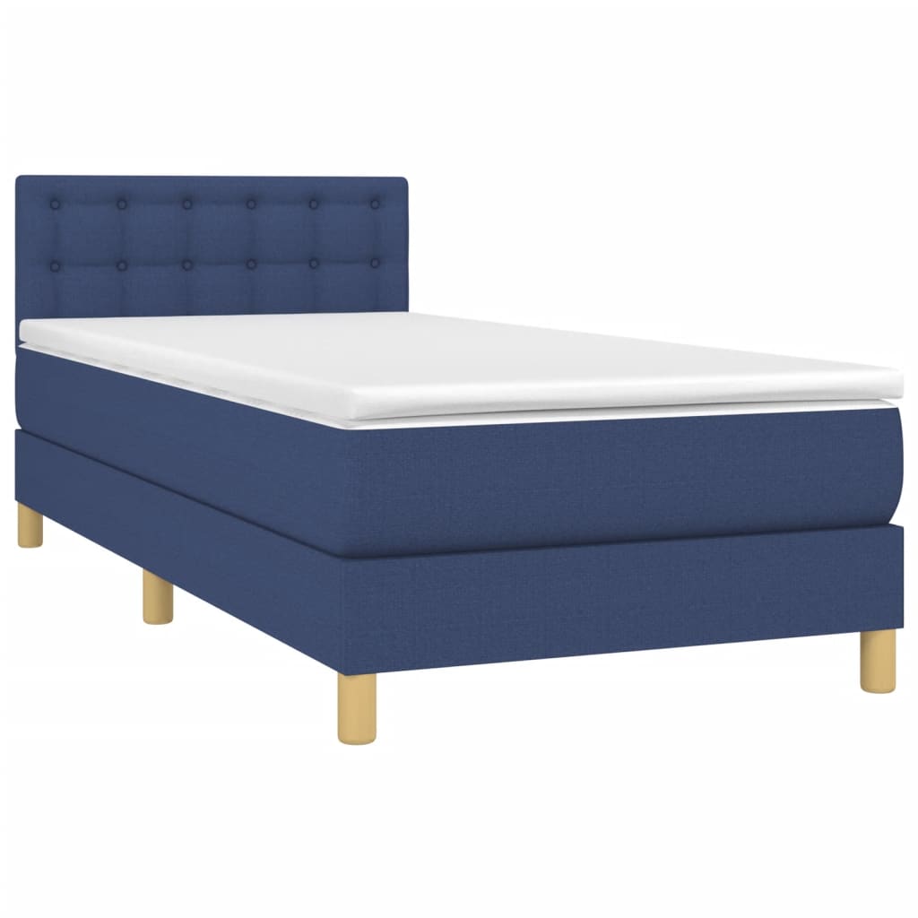 Giroletto a Molle con Materasso Blu 80x200 cm inTessuto | homemem39