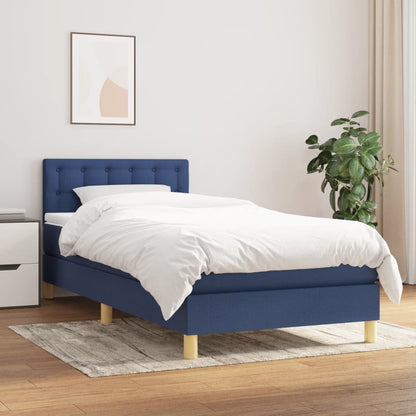 Giroletto a Molle con Materasso Blu 80x200 cm inTessuto | homemem39