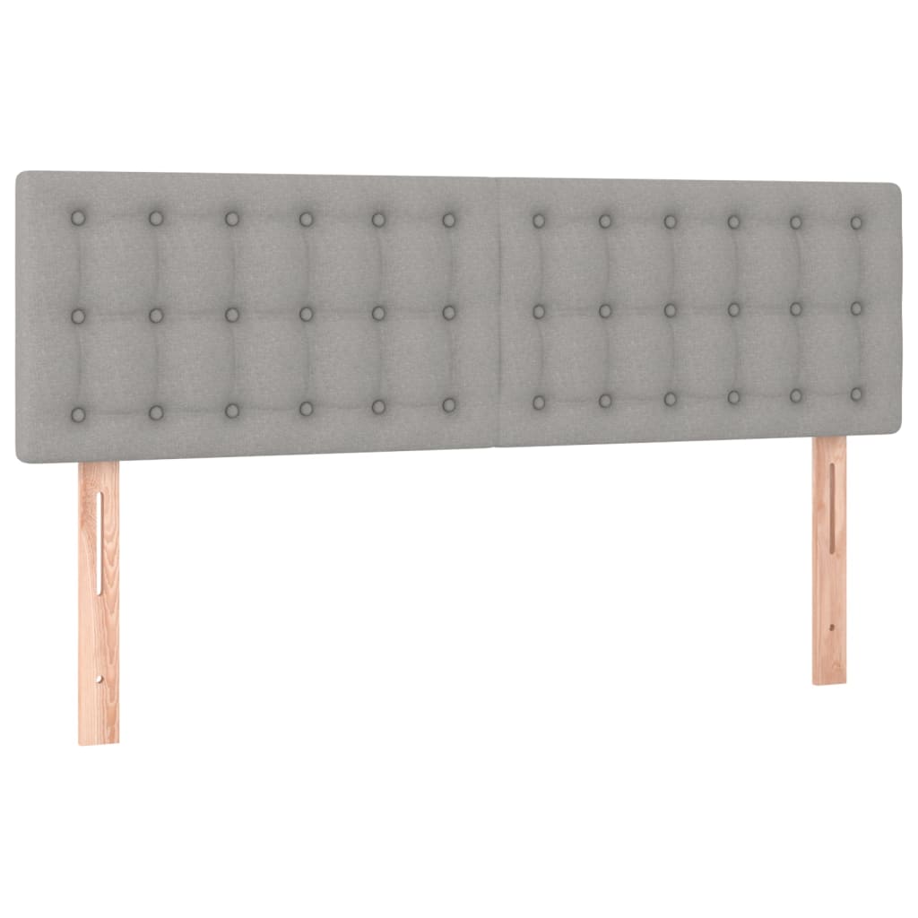 Giroletto a Molle con Materasso Grigio Chiaro 140x200cm Tessuto