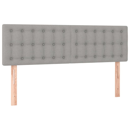 Giroletto a Molle con Materasso Grigio Chiaro 140x200cm Tessuto