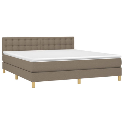 Giroletto a Molle con Materasso Tortora 160x200 cm in Tessuto | homemem39
