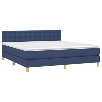 Giroletto a Molle con Materasso Blu 180x200 cm in Tessuto | homemem39