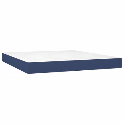 Giroletto a Molle con Materasso Blu 180x200 cm in Tessuto | homemem39