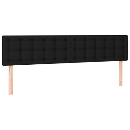 Giroletto a Molle con Materasso Nero 200x200 cm in Tessuto