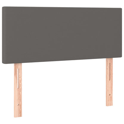 Giroletto a Molle con Materasso Grgio 80x200 cm in Similpelle