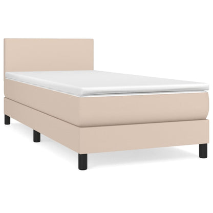 Giroletto a Molle con Materasso Cappuccino 90x190 cm Similpelle