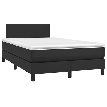 Giroletto a Molle con Materasso Nero 120x200 cm in Similpelle | homemem39