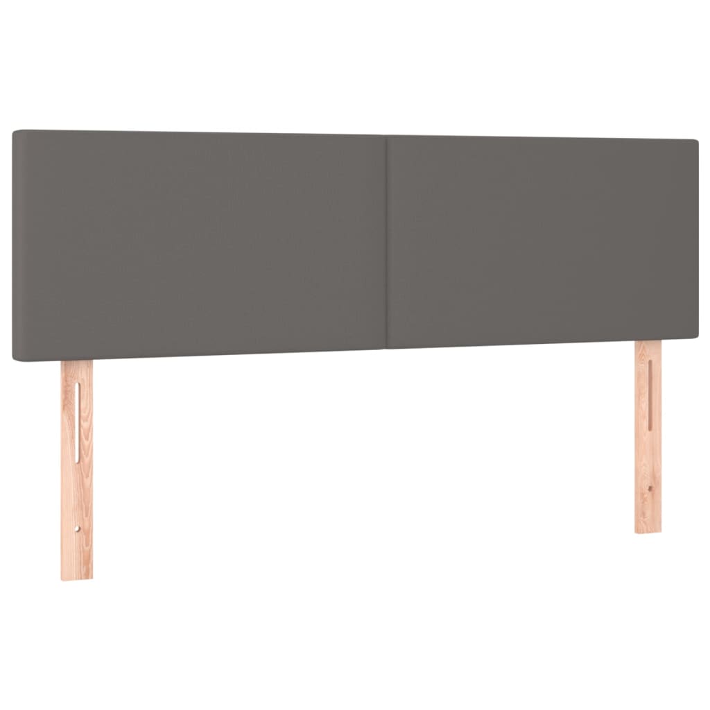 Giroletto a Molle con Materasso Grigio 140x200 cm in Similpelle