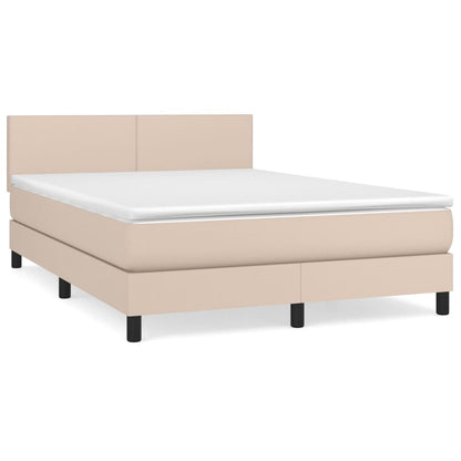 Giroletto a Molle con Materasso Cappuccino 140x200cm Similpelle | homemem39
