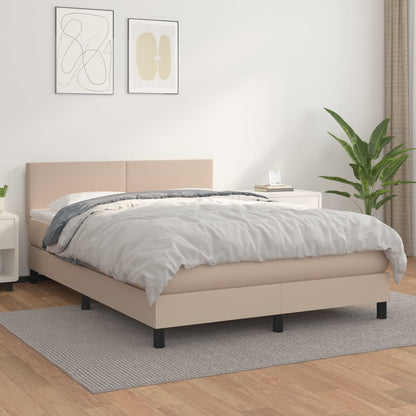 Giroletto a Molle con Materasso Cappuccino 140x200cm Similpelle | homemem39