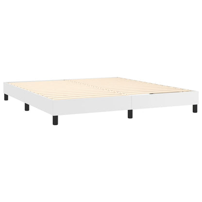 Giroletto a Molle con Materasso Bianco 160x200 cm in Similpelle | homemem39