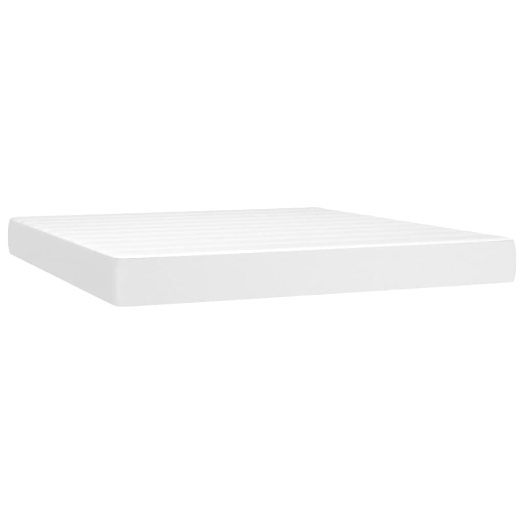 Giroletto a Molle con Materasso Bianco 160x200 cm in Similpelle | homemem39