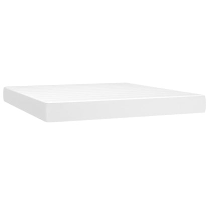 Giroletto a Molle con Materasso Bianco 160x200 cm in Similpelle | homemem39