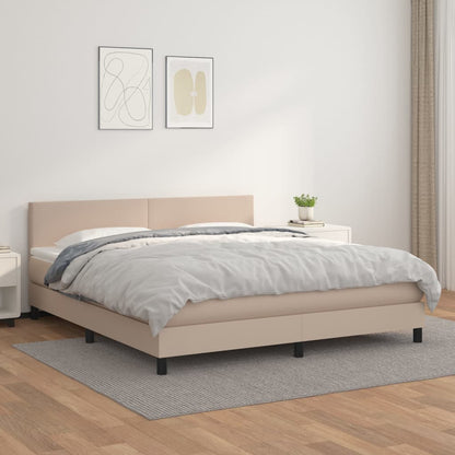 Giroletto a Molle con Materasso Cappuccino 180x200cm Similpelle