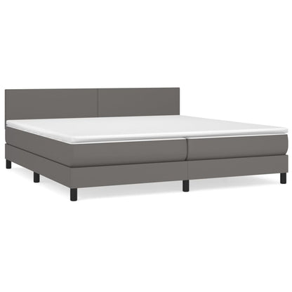 Giroletto a Molle con Materasso Grgio 200x200 cm in Similpelle | homemem39