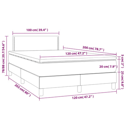 Giroletto a Molle con Materasso Bianco 120x200 cm in Similpelle | homemem39