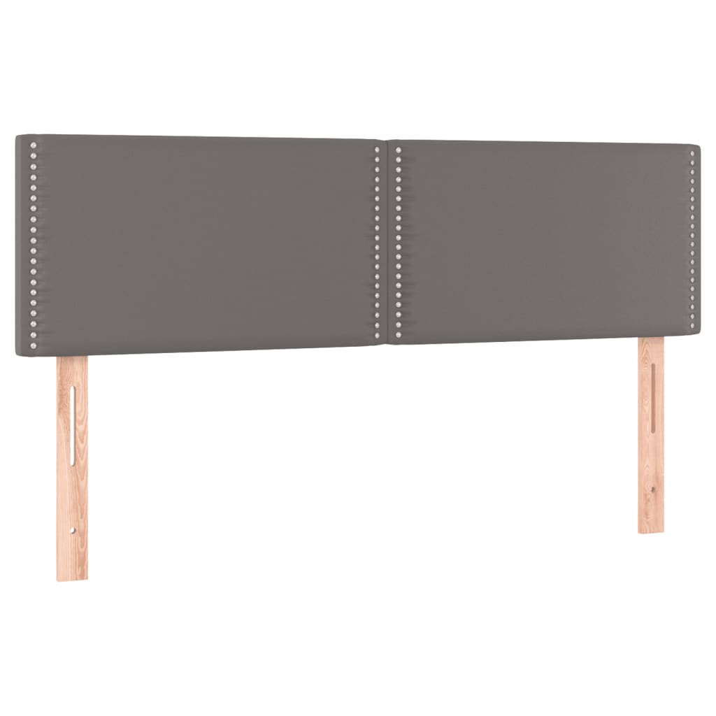 Giroletto a Molle con Materasso Grigio 140x200 cm in Similpelle