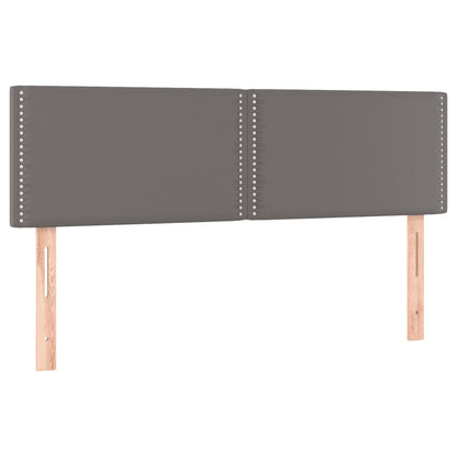 Giroletto a Molle con Materasso Grigio 140x200 cm in Similpelle