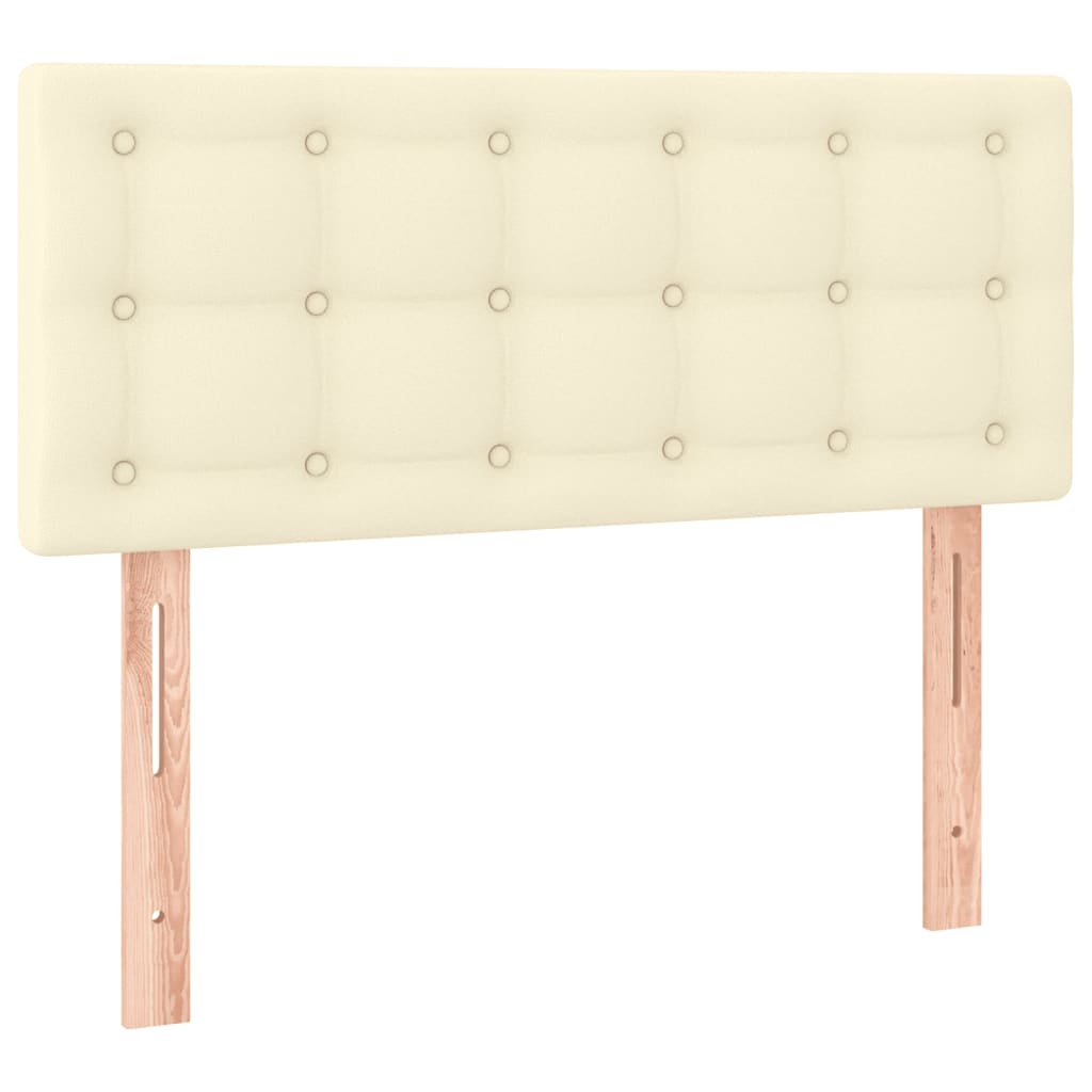 Giroletto a Molle con Materasso Crema 90x190 cm in Similpelle | homemem39