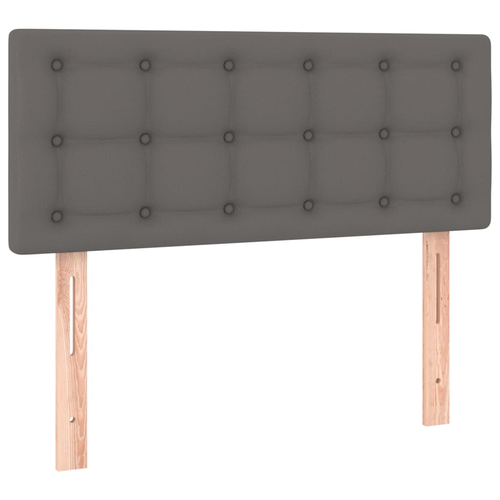 Giroletto a Molle con Materasso Grigio 90x190 cm in Similpelle