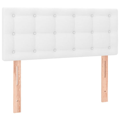 Giroletto a Molle con Materasso Bianco 100x200 cm in Similpelle