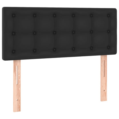 Giroletto a Molle con Materasso Nero 120x200 cm in Similpelle