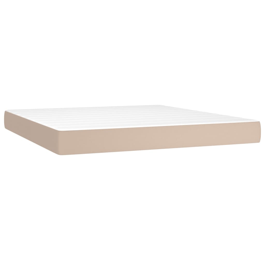 Giroletto a Molle con Materasso Cappuccino 180x200cm Similpelle | homemem39