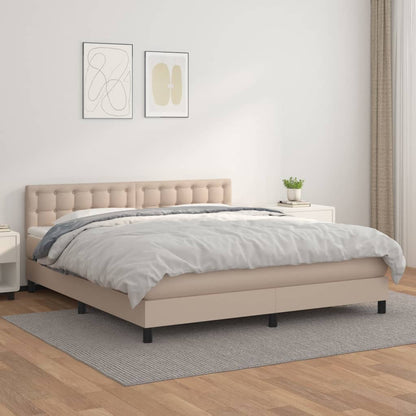 Giroletto a Molle con Materasso Cappuccino 180x200cm Similpelle | homemem39