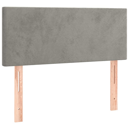 Giroletto a Molle con Materasso Grigio Chiaro 100x200cm Velluto | homemem39