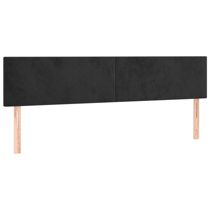 Giroletto a Molle con Materasso Nero 180x200 cm in Velluto