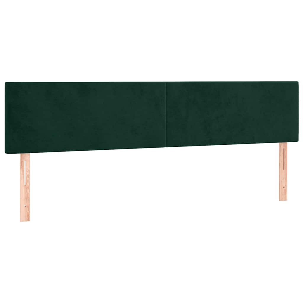 Giroletto a Molle con Materasso Verde Scuro 180x200 cm Velluto