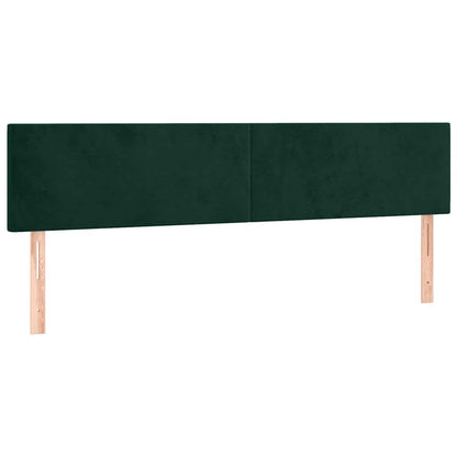 Giroletto a Molle con Materasso Verde Scuro 180x200 cm Velluto