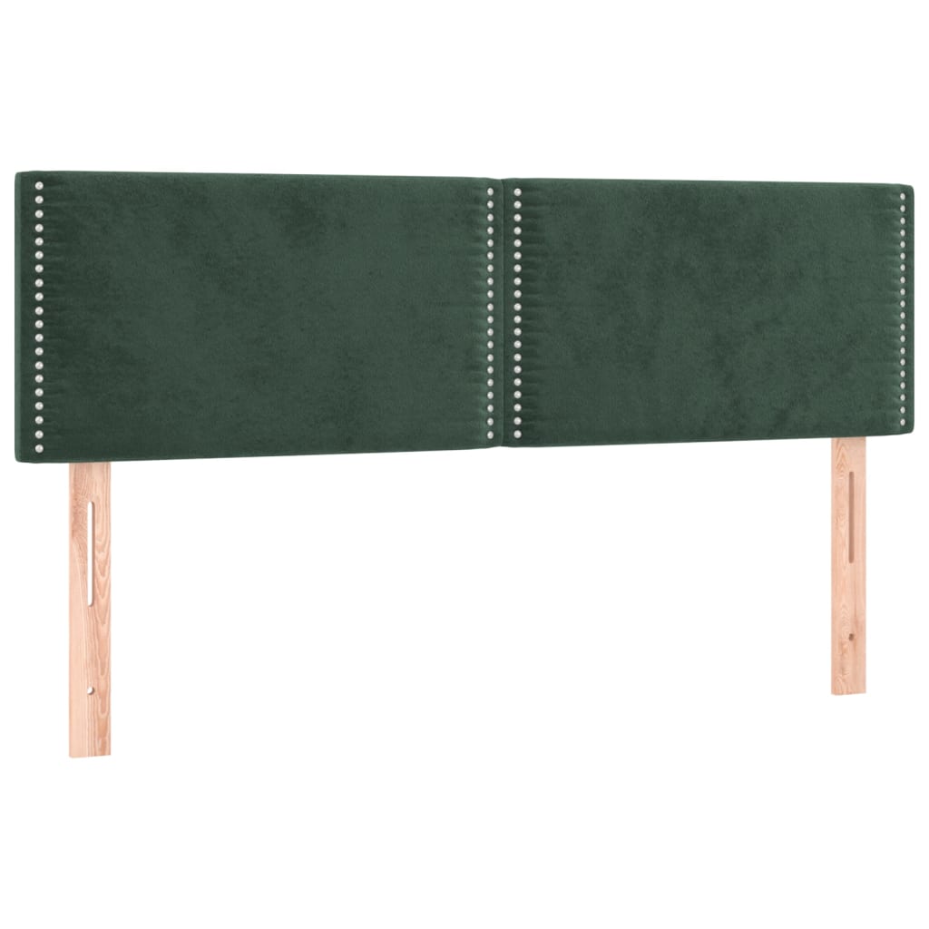 Giroletto a Molle con Materasso Verde Scuro 140x190 cm Velluto - homemem39