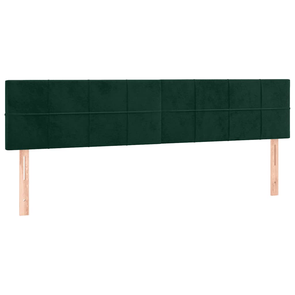 Giroletto a Molle con Materasso Verde Scuro 160x200 cm Velluto | homemem39