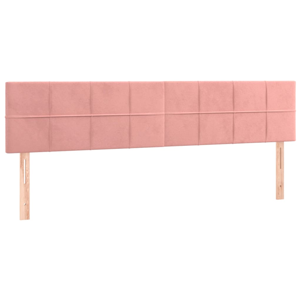 Giroletto a Molle con Materasso Rosa 160x200 cm in Velluto