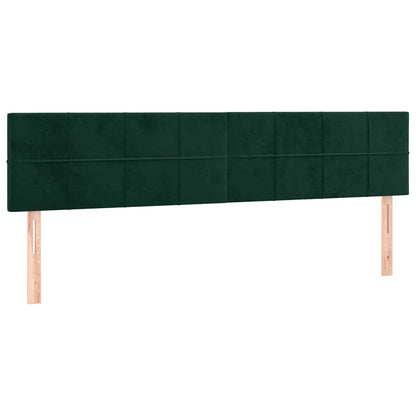 Giroletto a Molle con Materasso Verde Scuro 180x200 cm Velluto