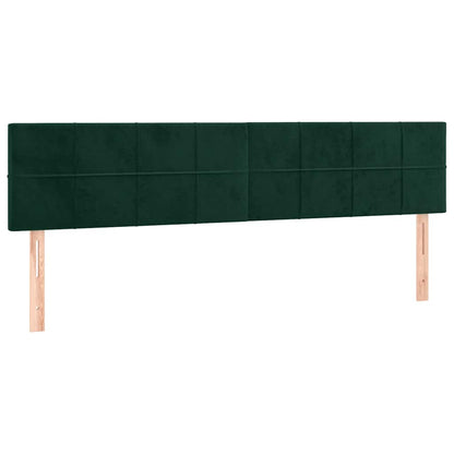 Giroletto a Molle con Materasso Verde Scuro 200x200 cm Velluto | homemem39