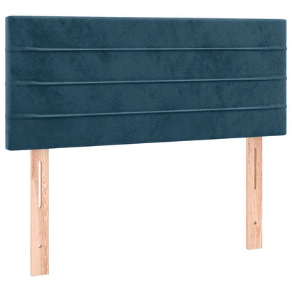 Giroletto a Molle con Materasso Blu Scuro 80x200 cm in Velluto