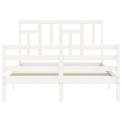 Giroletto con Testiera Bianco Small Double Legno Massello - homemem39