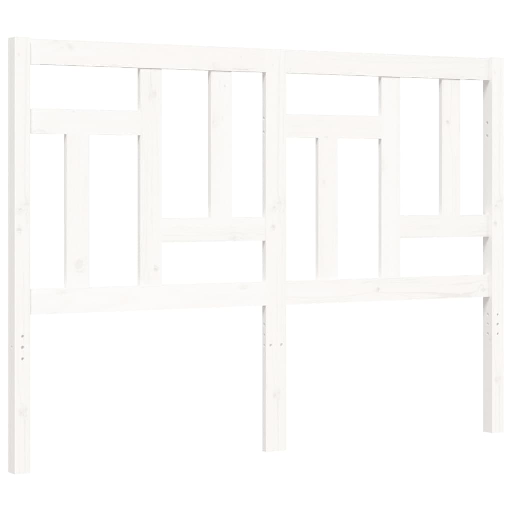 Giroletto con Testiera Bianco Small Double Legno Massello - homemem39