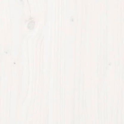 Giroletto con Testiera Bianco 200x200 cm in Legno Massello