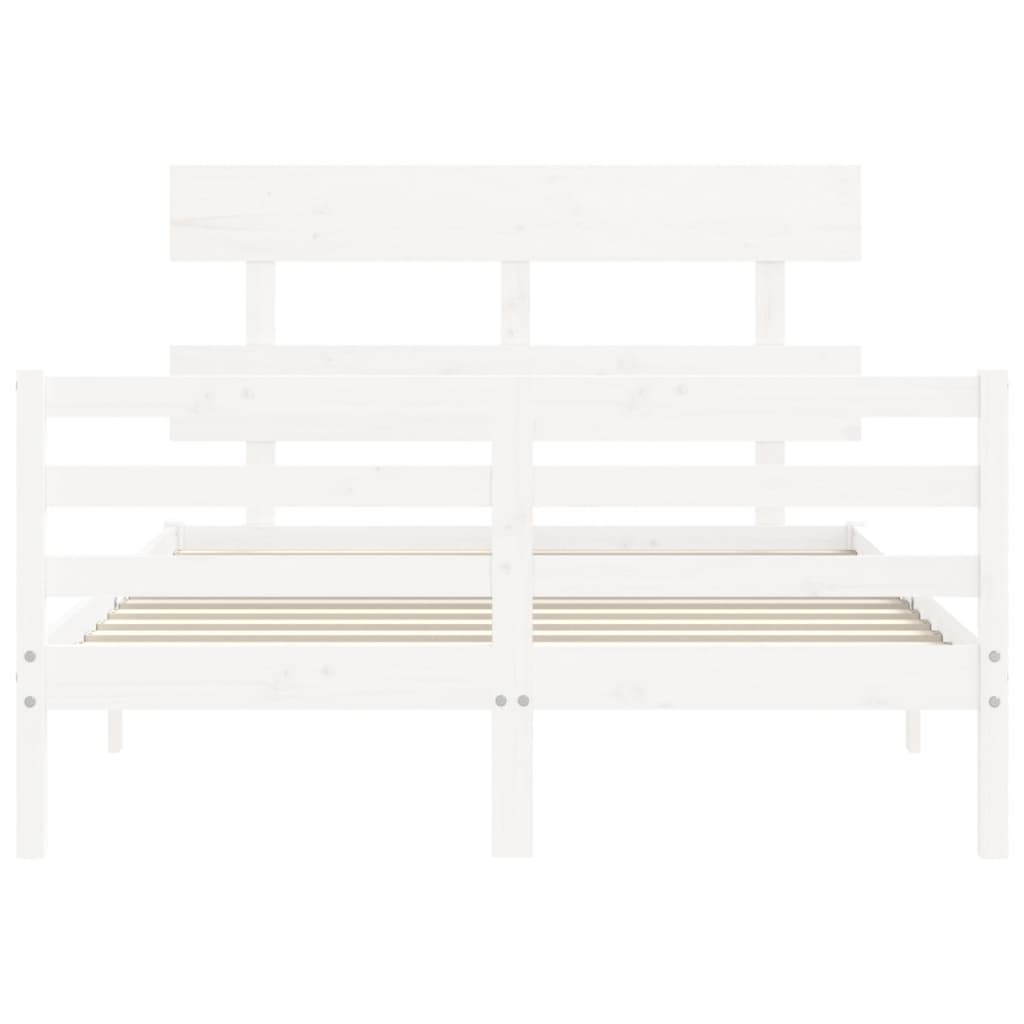 Giroletto con Testiera Bianco Small Double Legno Massello