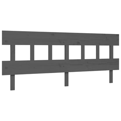Giroletto con Testiera Grigio 200x200 cm in Legno Massello | homemem39